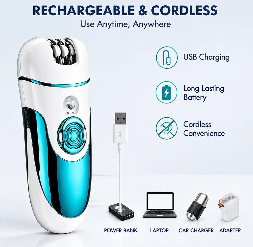 4-in-1 Rechargeable Hair Epilator & Grooming Kit